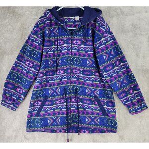 Beyond Preformance Fleece Jacket Womens Medium Southwestern Long Sleeve Vintage